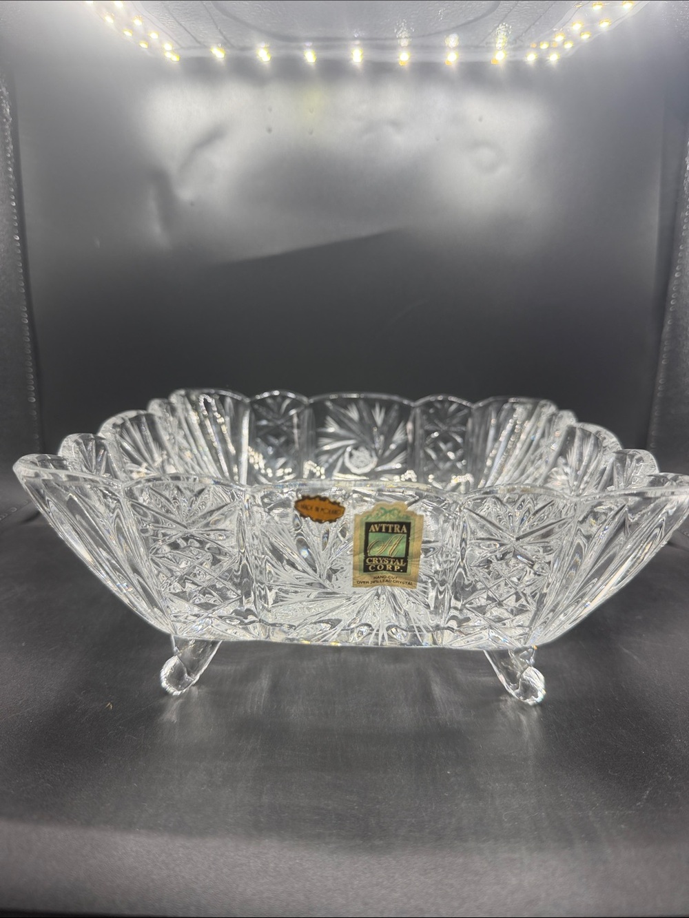 Vintage Violetta Square Dish footed